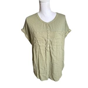 Lucky Brand Knit Front Pocket Top Size XL